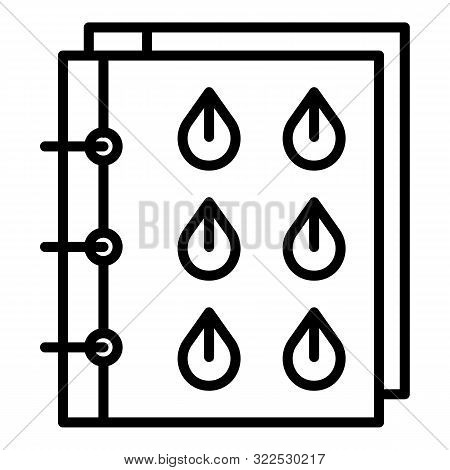 Hair Color Catalog Icon. Outline Hair Color Catalog Vector Icon For Web Design Isolated On White Bac