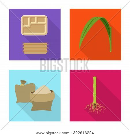 Vector Design Of Plant And Plantation Icon. Set Of Plant And Agriculture Stock Symbol For Web.