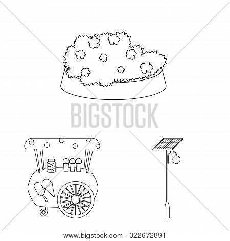 Vector Illustration Of Landscape And Nature Symbol. Collection Of Landscape And City Stock Vector Il
