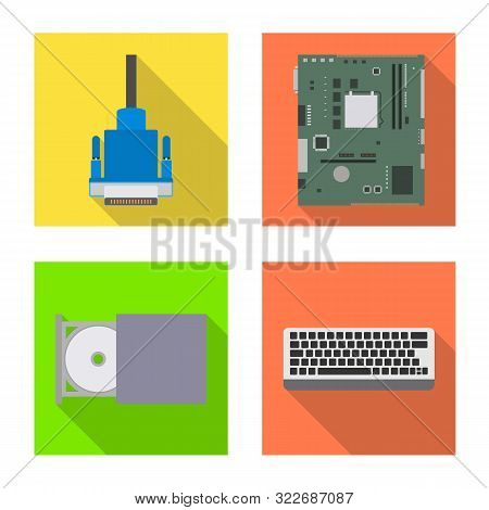 Vector Illustration Of Accessories And Device Icon. Set Of Accessories And Electronics Stock Vector 