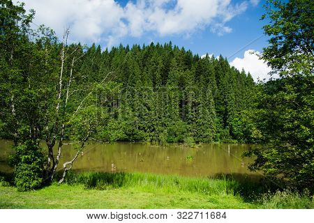 Red Lake (also Known As Lake Ghilcoş Or The Killer Lake) Is A Natural Dam Lake Formed Following The 