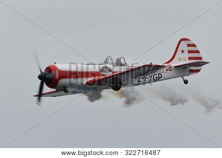 Yak 50 In An Air At The 70th Annual Canadian International Air Show (cias) Over Lake Ontario In Toro