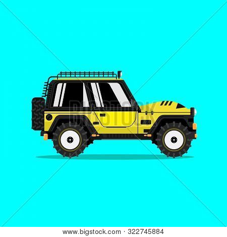Offroad Car,  Vector Illustration. Design Modern. Travel