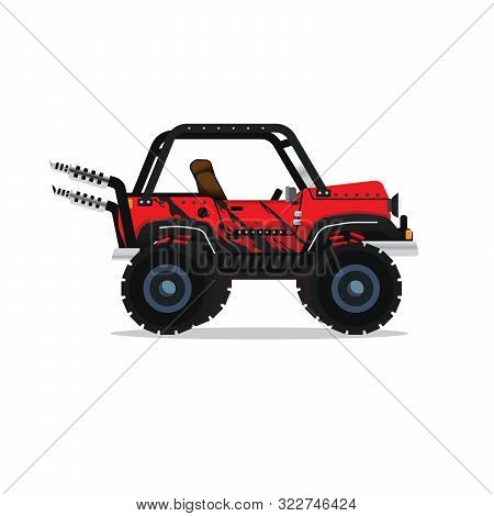 Offroad Car,  Vector Illustration. Design Modern. Travel