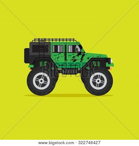Offroad Car,  Vector Illustration. Design Modern. Travel