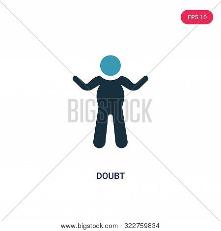 doubt icon in two color design style.