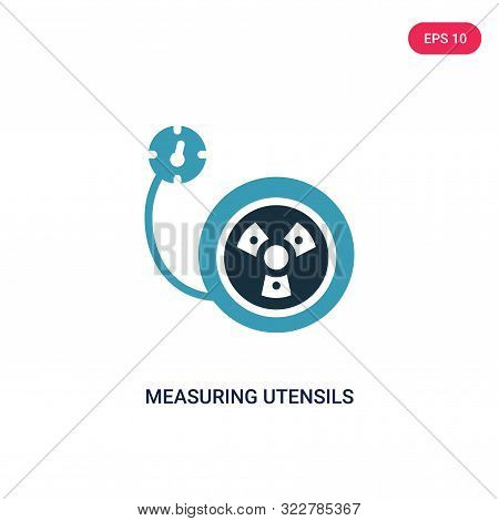 measuring utensils icon in two color design style.