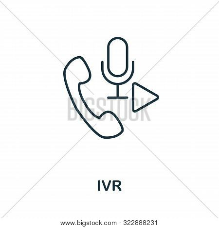 Ivr Outline Icon. Thin Line Concept Element From Customer Service Icons Collection. Creative Ivr Ico