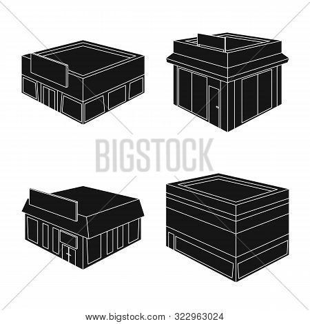 Vector Illustration Of And House Sign. Set Of And Building Vector Icon For Stock.