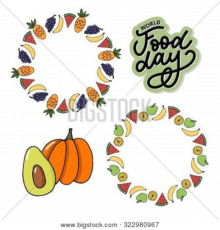World Food Day Vector Illustration. Suitable For Greeting Card, Poster And Banner.