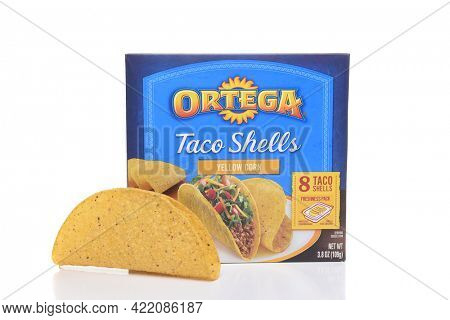 IRVINE, CALIFORNIA - AUGUST 21, 2017:  Ortega Taco Shells. Ortega makes a complete line of Mexican cuisine products.