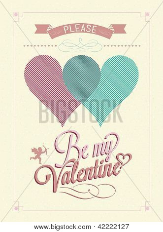 Happy Valentine's Day Hand letters - typografische achtergrond