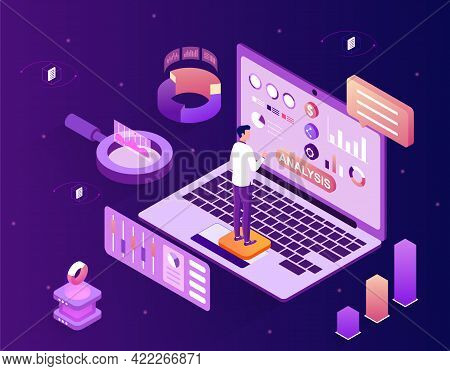 Statistical Or Financial Investment Analytics. Data Analysis Hero Image. Look For Solution. Financia