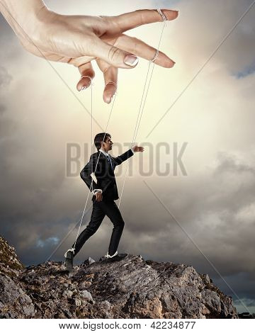 Marionete de homem de negócios