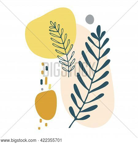 Abstract, Plant, Vector, Floral, Background, Ochre, Celebration, Line, Modern, Shape, Minimal, Minim