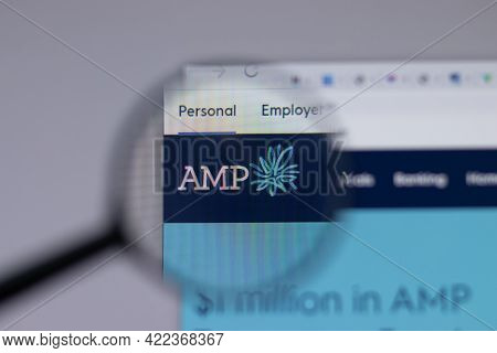 Los Angeles, California, Usa - 1 June 2021: Amp Limited Logo Or Icon On Website Page, Illustrative E