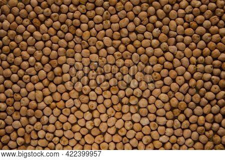 Large Background Of Raw Chickpeas For Text Overlay