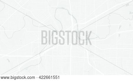 Light Grey And White Fort Worth City Area Vector Background Map, Streets And Water Cartography Illus