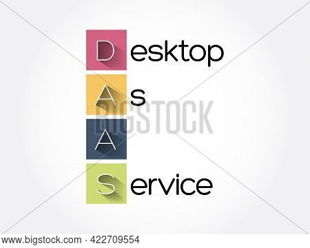 Daas - Desktop As A Service Acronym, Technology Concept Background