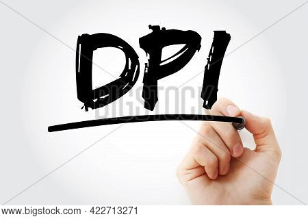 Dpi - Dots Per Inch Acronym With Marker, Technology Concept Background