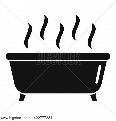 Essential Oils Bathtub Icon. Simple Illustration Of Essential Oils Bathtub Vector Icon For Web Desig