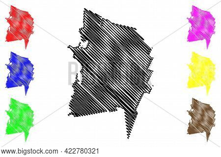 Chittenden County, State Of Vermont (u.s. County, United States Of America, Usa, U.s., Us) Map Vecto