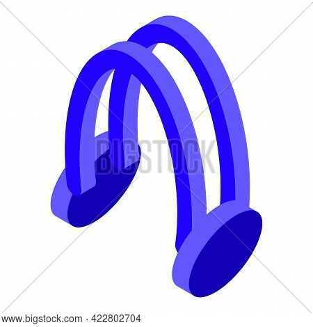Synchronized Swimming Headphones Icon. Isometric Of Synchronized Swimming Headphones Vector Icon For