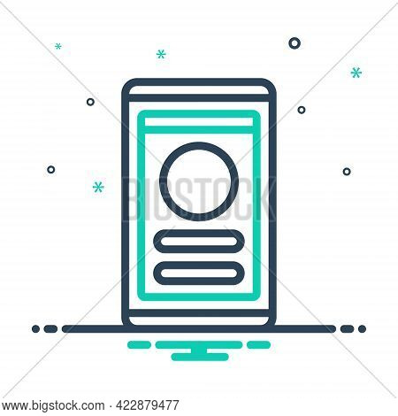 Mix Icon For User Interface Assemblage Attachment Concatenation Annexation Login Application