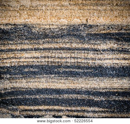 Sand Ripple Texture With Black And Yellow Strips, Background