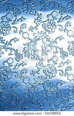 Blue Tinfoill Embossed Background