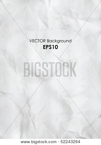 Texture of crumpled paper  Vector illustration