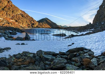 Caltun Lake In Fagaras Mountains