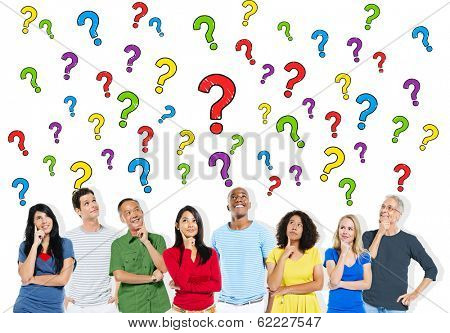 Group of People Asking Questions