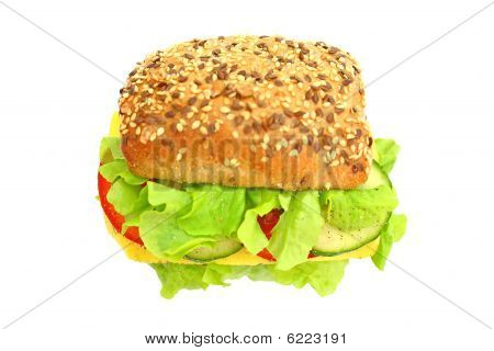 Panino con formaggio e verdure