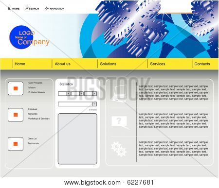 moderní přístup k úpravám šablony návrhu webu vektorové