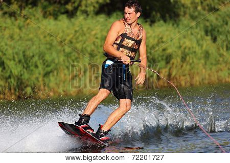 athlete on the wakeboard