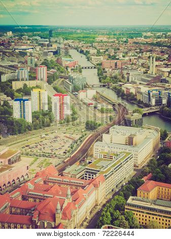 Retro Look Berlin Aerial View