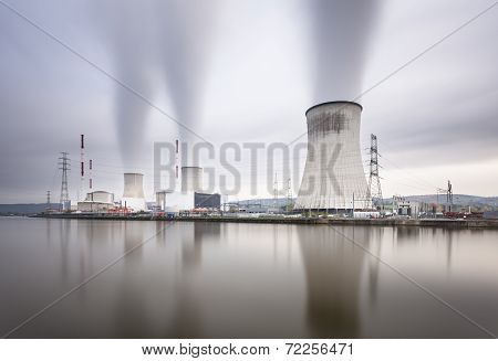 Nuclear Power Station Long Exposure