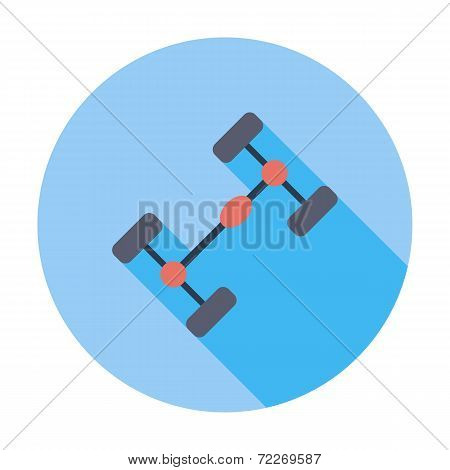 Chassis car single icon.