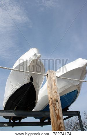 Two boats at a dry dock