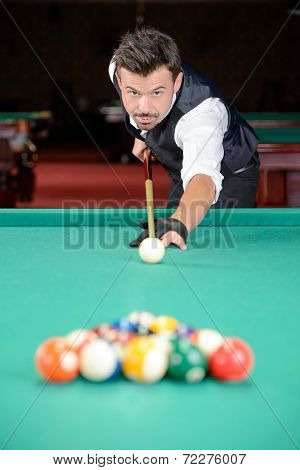 Snooker playing