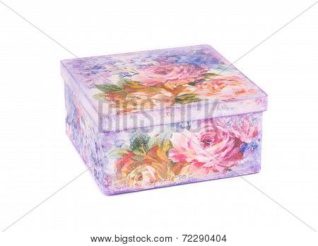 Decorated handmade gift box.
