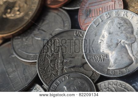 Group Of Us American Coin With Wording 