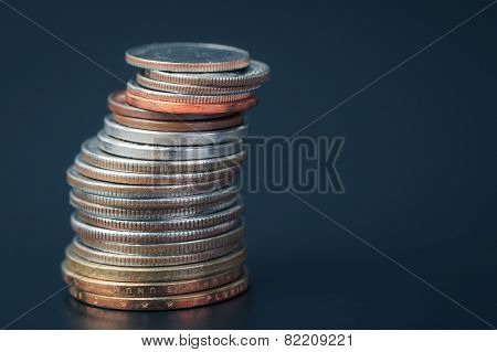 Group Of Us American Coin Vertical Stacking