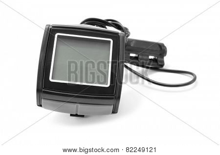 a bicycle odometer on a white background
