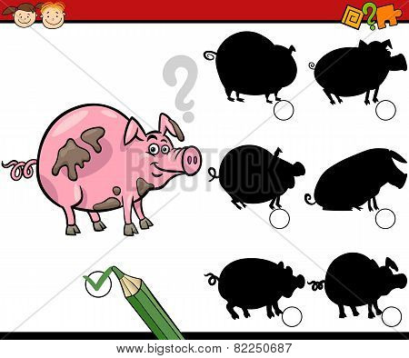 Education Shadows Game Cartoon