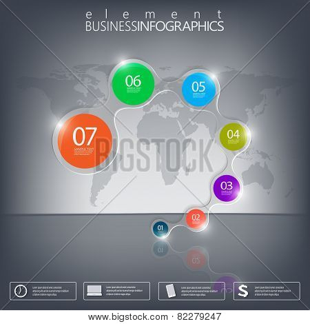 Modern infographic element on dark background.