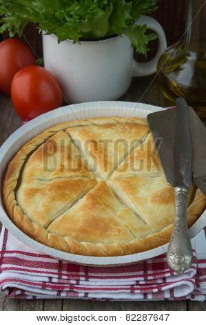 Tiropita - Greek pie made of Filo dough with cheese