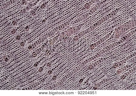 Gray Openwork Melange Stockinet As Background