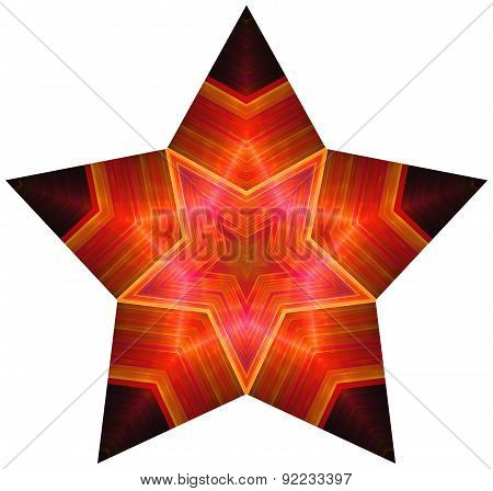 Pentagonal red star